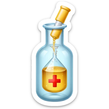 vial de vacuna sticker