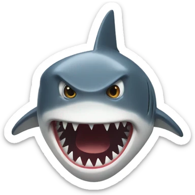 Shocked shark sticker