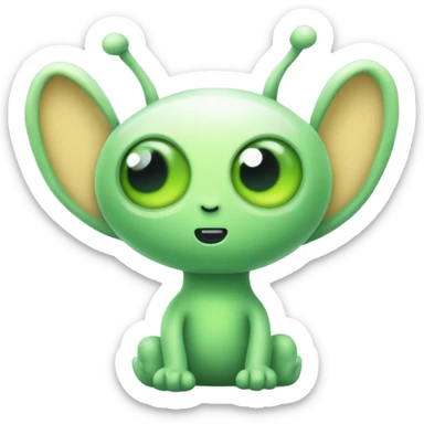 Alien plushie  sticker