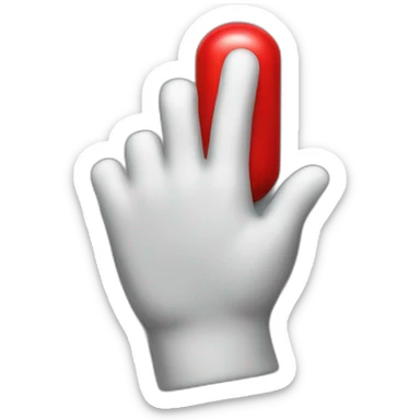 hand pressing a red buzzer sticker