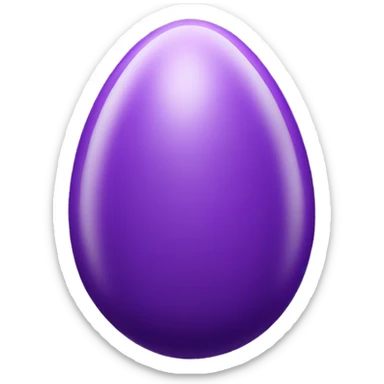 Purple colored egg sticker