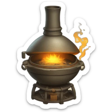 Chinese alchemy furnace sticker