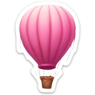 Pink hot air Halloween with roses and hearts  sticker