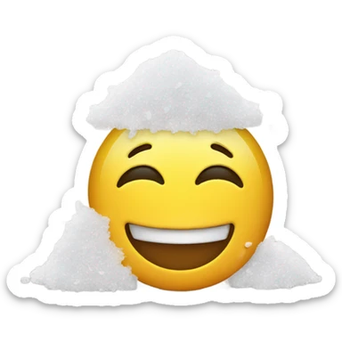 happy emoji with salt sticker