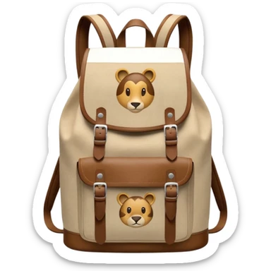 Backpack with Safari Animal sticker