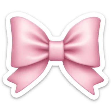 Light pink bow sticker