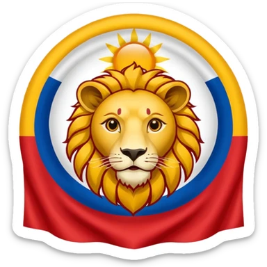 Please create the Iranian Lion and Sun flag? sticker