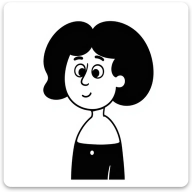 hand drawn eyes looking straight ahead sticker