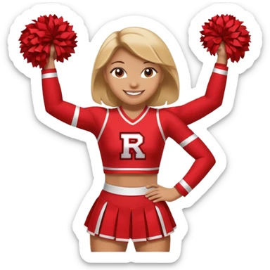 Rutgers full body Cheerleader sticker