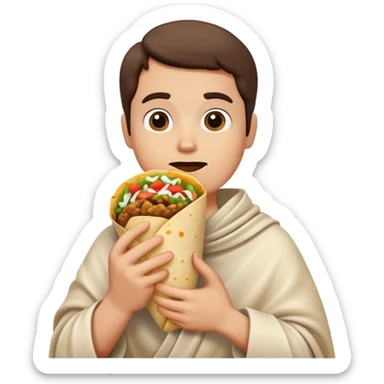 Chipotle eating burritos  sticker