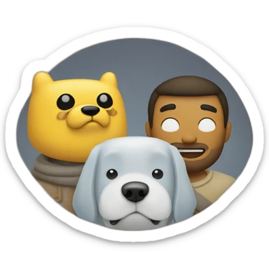 Jake the dog and Finn the human sticker