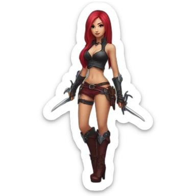 Katarina posing legs sfw sticker