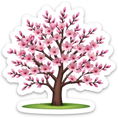 pink cherry blossom tree sticker