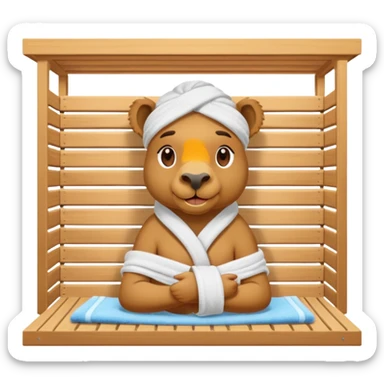 Camel in sauna sticker