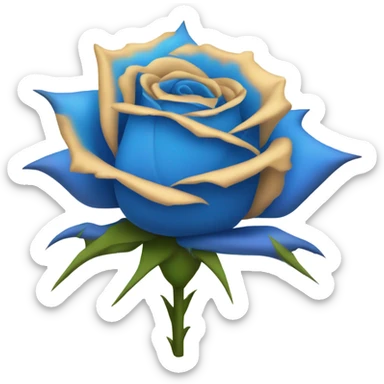 Blue Spiked rose sticker