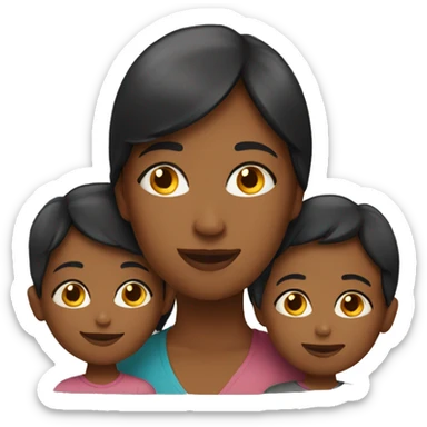Mother with several children sticker
