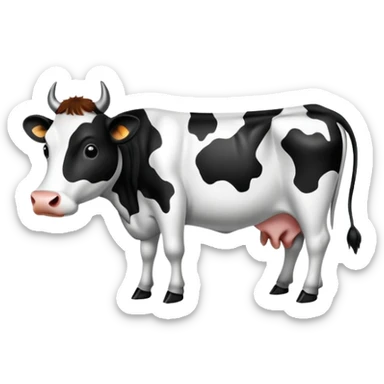 Cow print emoji sticker