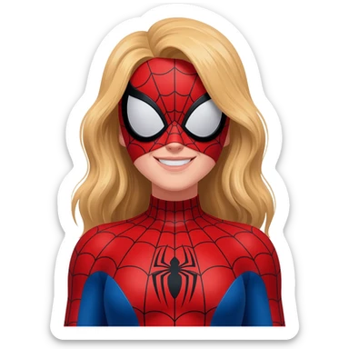 Sipiderman sarışın kadın sticker