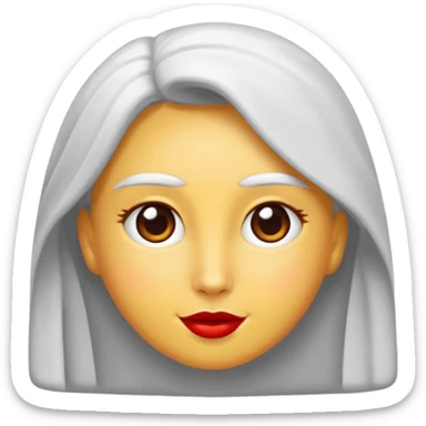 kırmızı küpeli kadın, kumral saçlı sticker