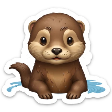 medieval animal in the lake sticker