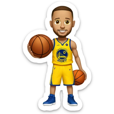 Stephen Curry holding a basketball  sticker