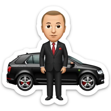 Recep Tayyip Erdoğan Skoda Octavia rs kullanıyor sticker
