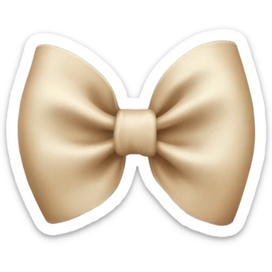 Beige bow  sticker