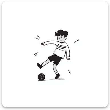 A soccer player sticker