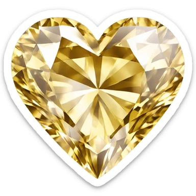 Heart shaped 56-carat gold diamond sticker