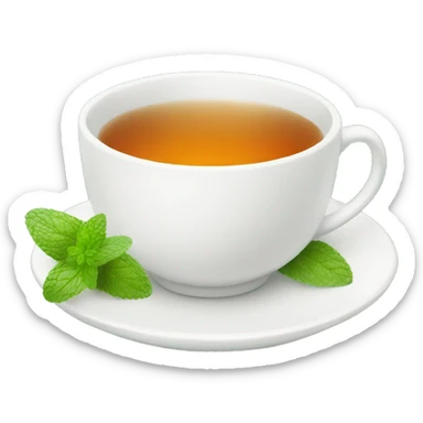 tea with mint sticker