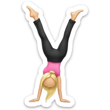 Handstand blond Girl sticker