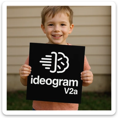 make drawing of a child holding a poster of this image sticker
