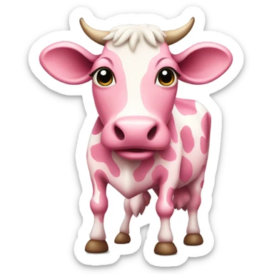 Pink spotted cow full body sticker