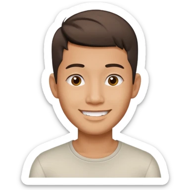 Thai man at fade hair cut 25 years old sticker