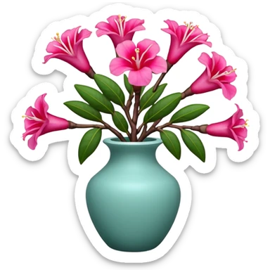 a Adenium obesum in a vase sticker