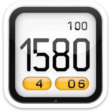 simple digital display showing only the numbers 15:00, no other numbers, symbols, or decorations sticker