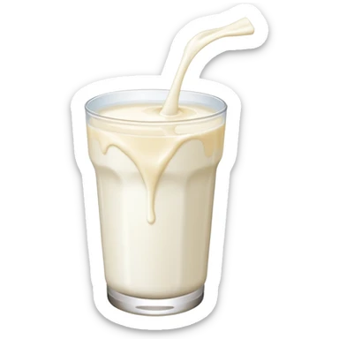 A squirt of milk flying in the air  sticker