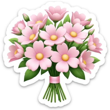 pale pink flower bouquet  sticker