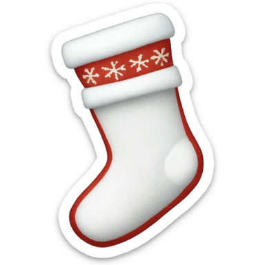  White Christmas Sock sticker