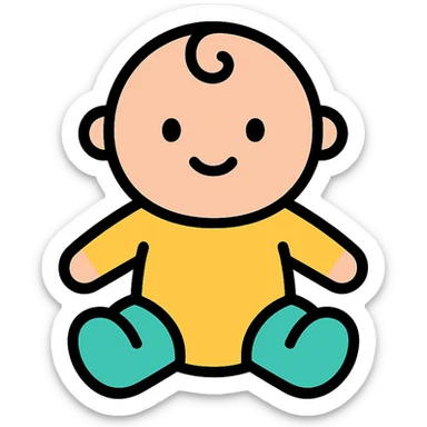 colored icon of a baby sticker