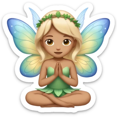 Make a me a cute peaceful emoji with beau real colors, asthetic, that has fairy magical vibes  sticker