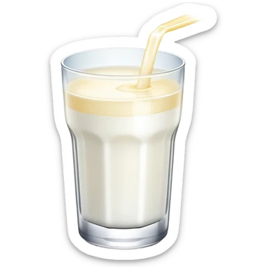 glass of glowing pure milk with divine light, spiritual nourishment sticker