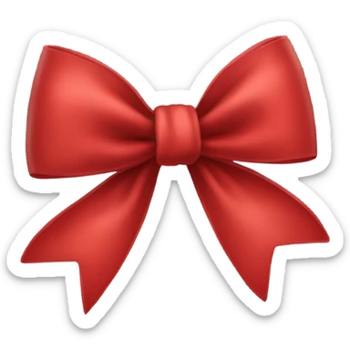 Red bow  sticker