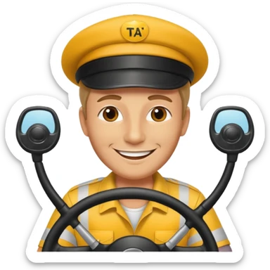 Taxi driver sticker