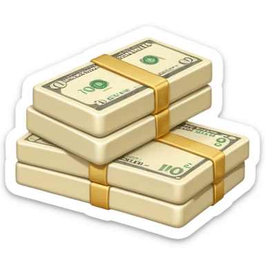 plain ivory money sticker