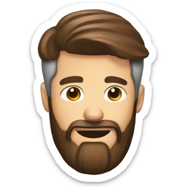 Bearded man pouring coffee on his head sticker