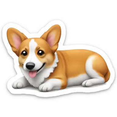 Corgi laying  sticker