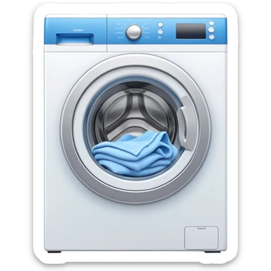 washing machine with clothes sticker