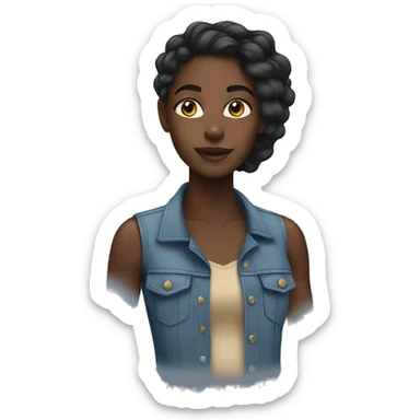 black trans girl sticker
