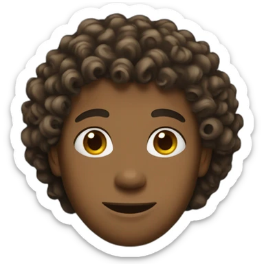 Metisse men  curly hair   sticker